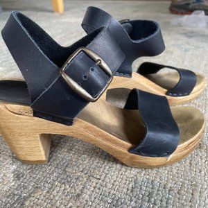 No.6 Clogs Black/Navy Blue